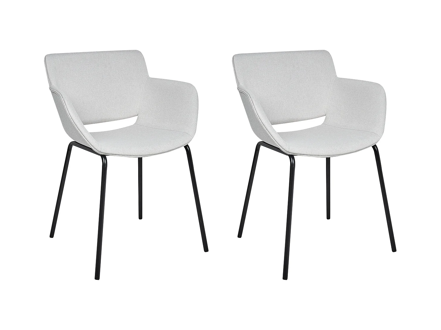Conjunto de 2 sillas de comedor AXTEL Gris claro