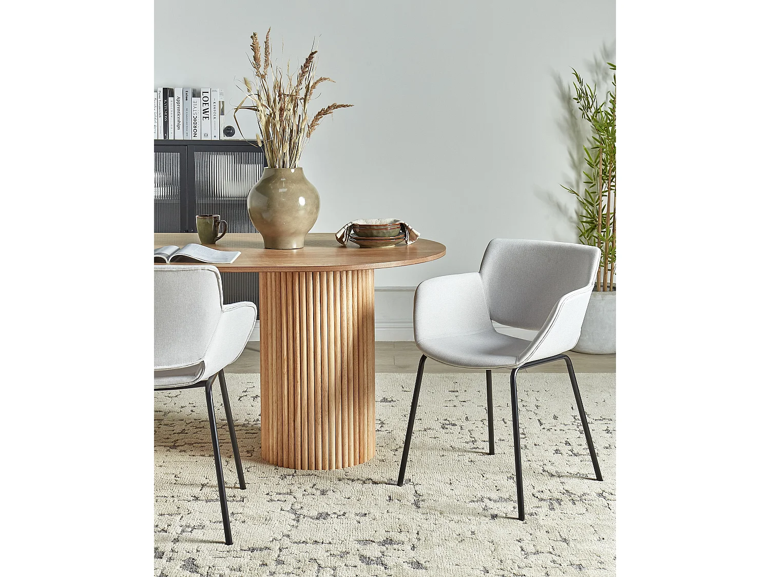 Lot de 2 chaises de salle à manger AXTEL Gris clair