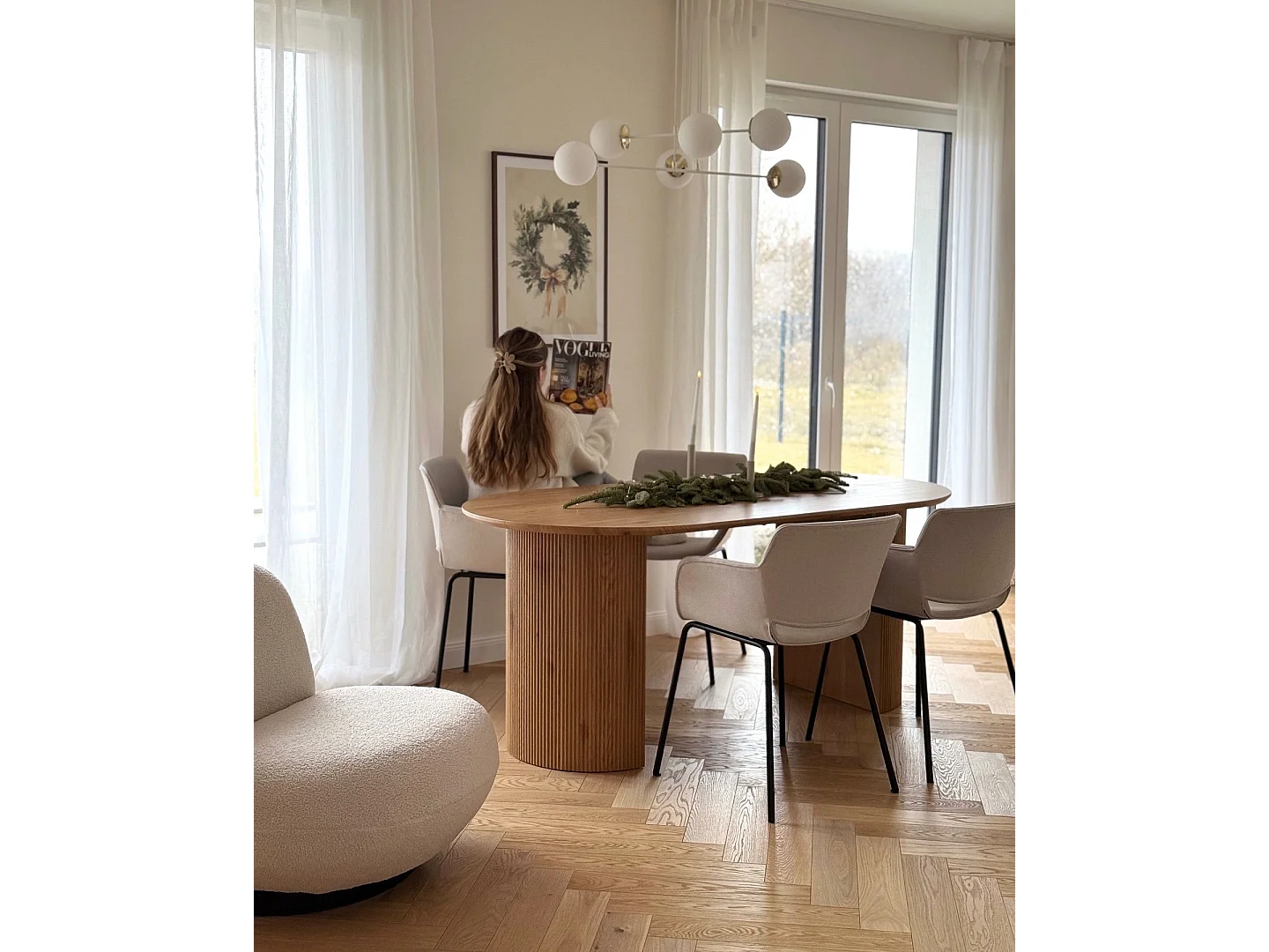 Lot de 2 chaises de salle à manger AXTEL Gris clair