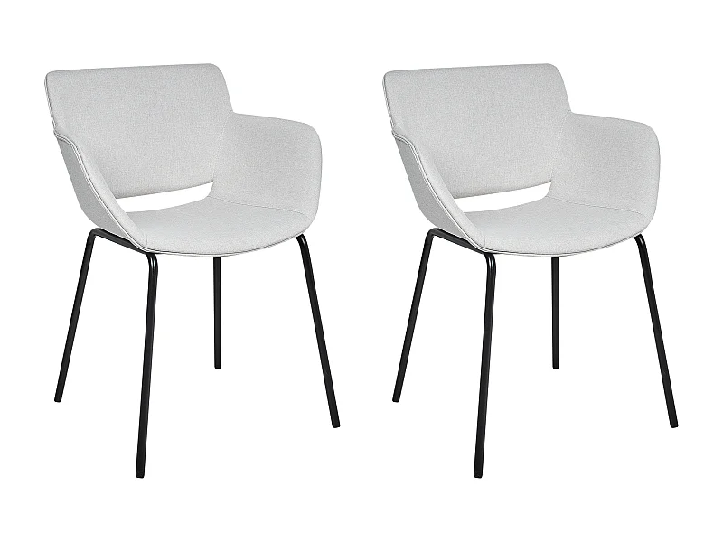 Lot de 2 chaises de salle à manger AXTEL Gris clair