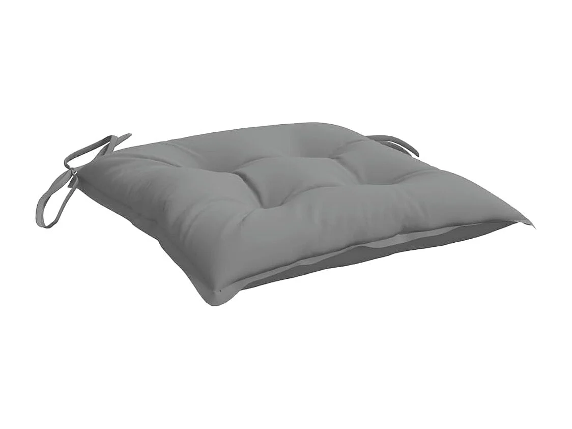 Coussins de chaise 4 pièces gris 40x40x7 cm tissu oxford