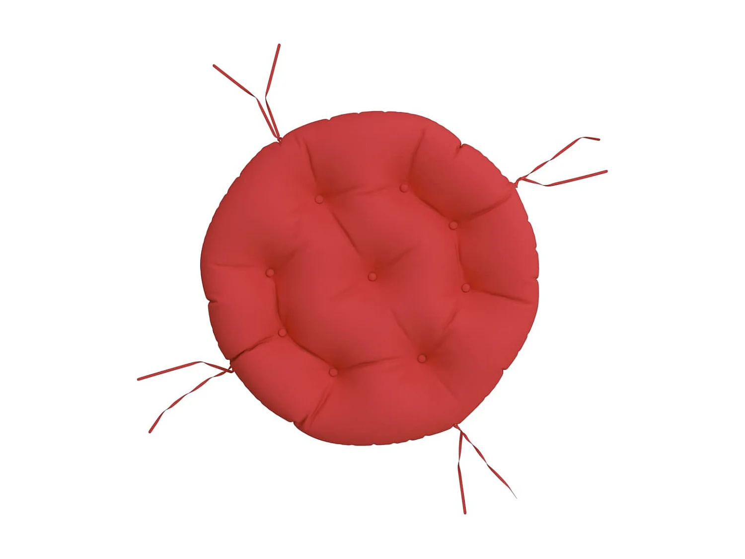 Coussin rond rouge Ø 60 x11 cm tissu oxford