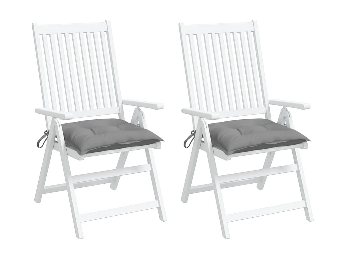 Cojines de silla de jardín 2 unidades tela Oxford gris 50x50x7 cm