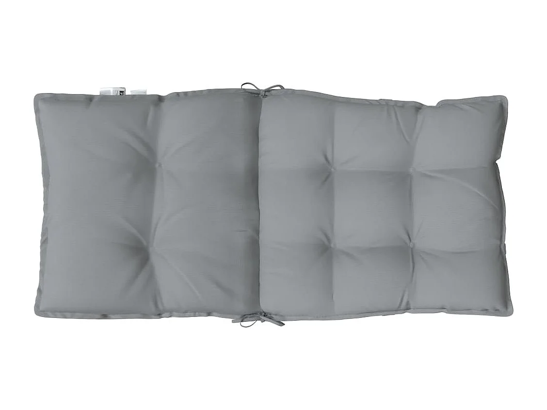 Stoelkussens 4 st lage rug oxford stof grijs