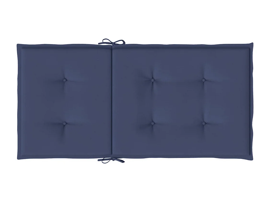 Coussins de chaise à dossier bas lot de 6 bleu marine tissu