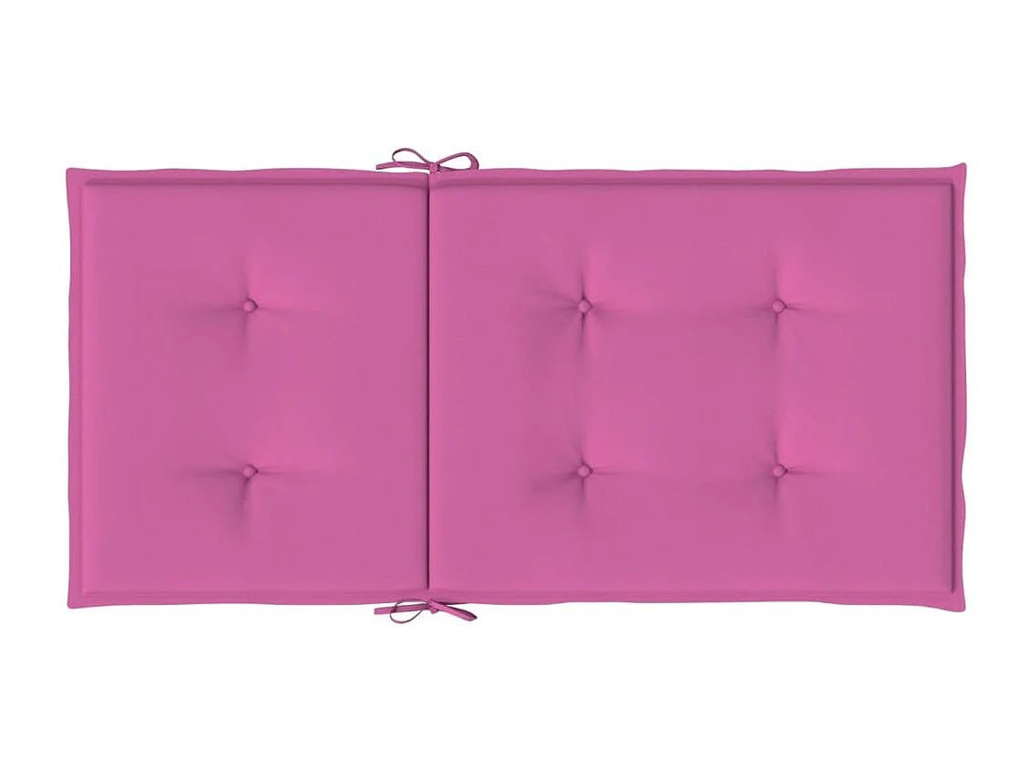 Coussins de chaise à dossier bas lot de 2 rose tissu