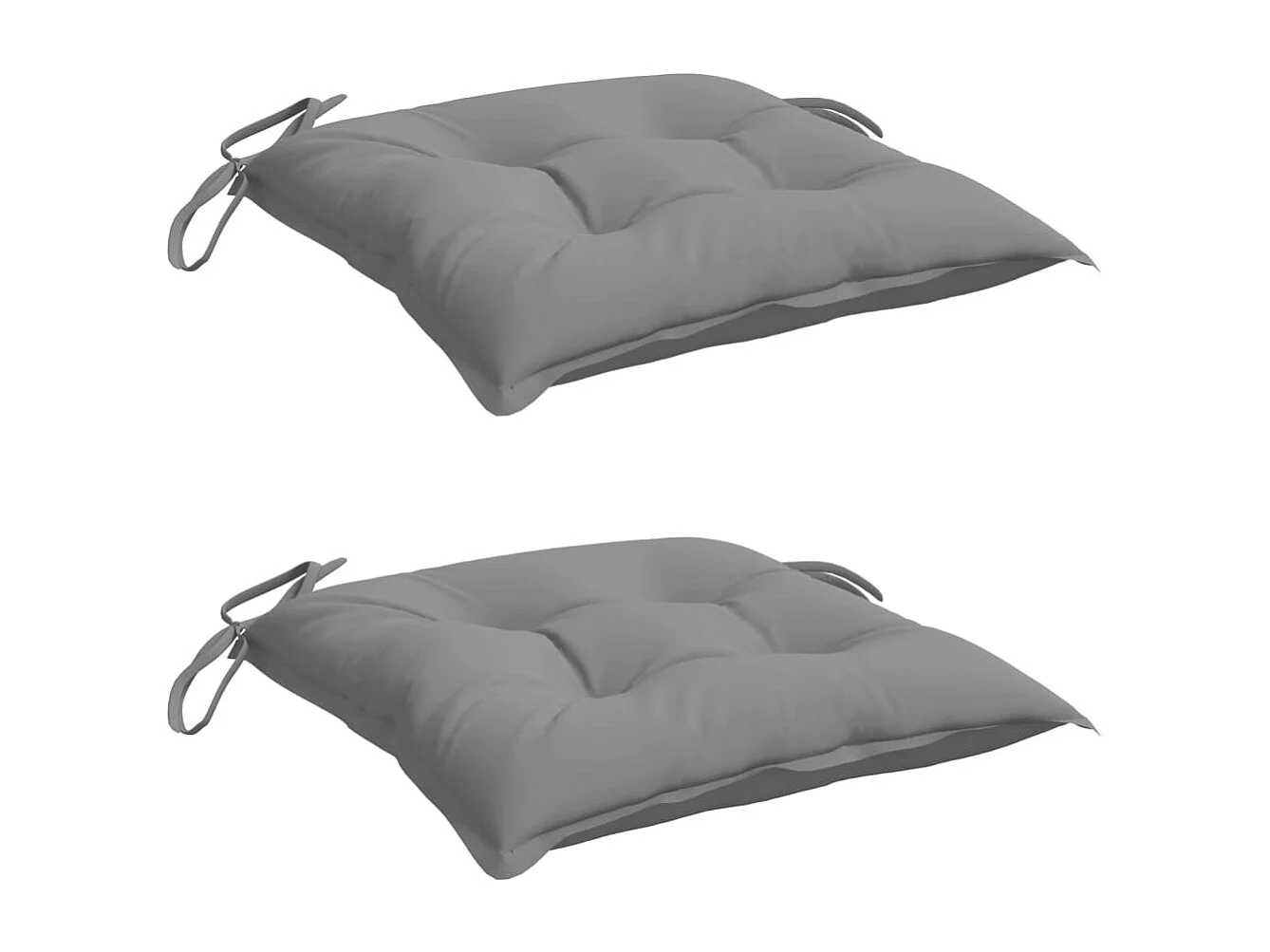 Stoelkussens 2 stukken40x40x7 cm oxford stof grijs