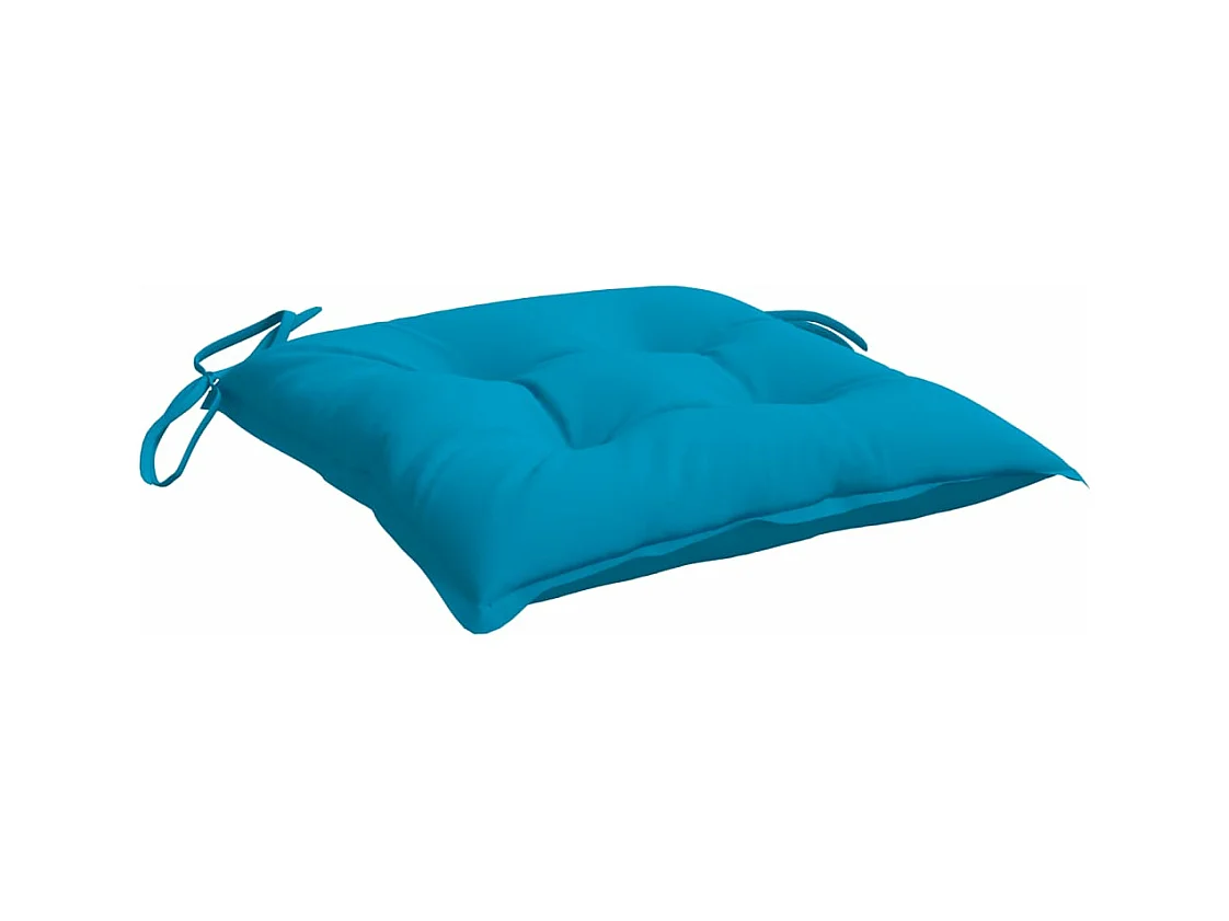 Coussins de chaise lot de 6 bleu clair 40x40x7 cm tissu oxford