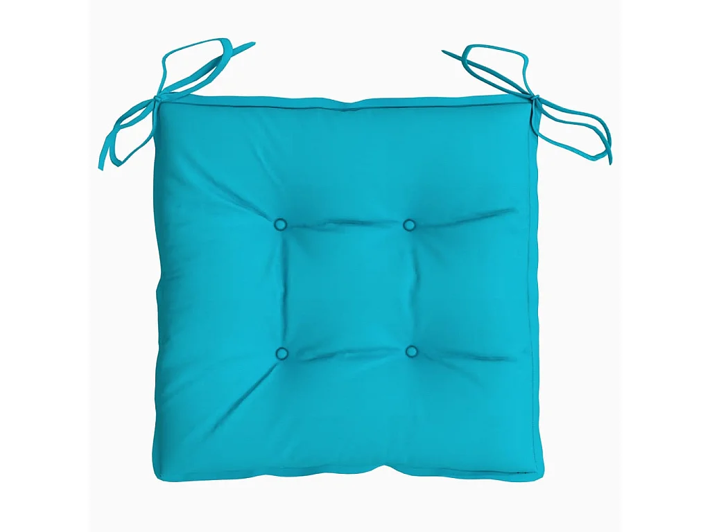 Coussins de chaise 6 pièces turquoise 50x50x7 cm tissu oxford