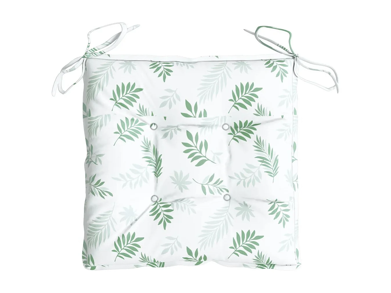 Stoelkussens 6 st 50x50x7 cm stof bladpatroon