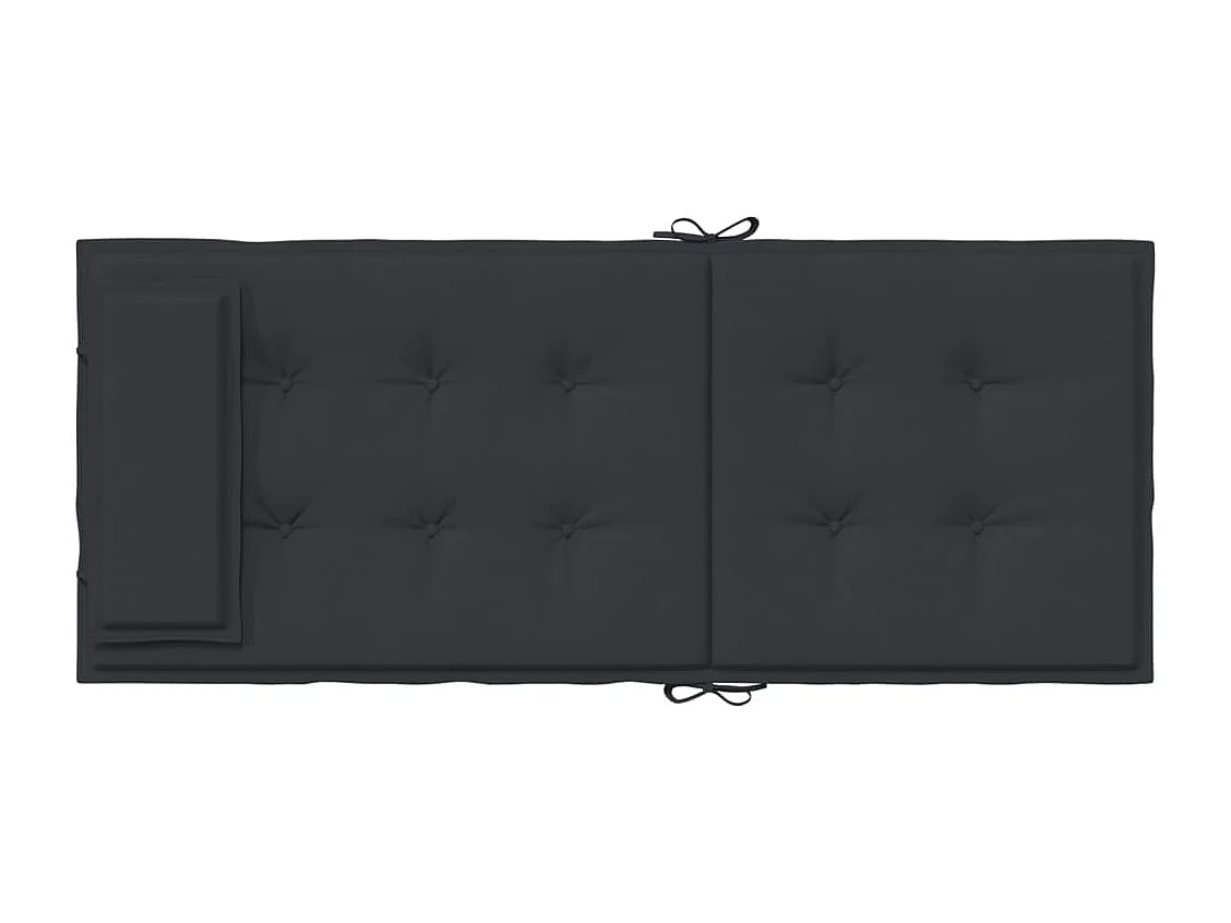 Coussins de chaise à dossier haut lot de 4 noir tissu oxford