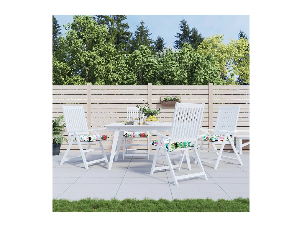 Coussins de chaise 4 pièces multicolore 50x50x7 cm tissu oxford