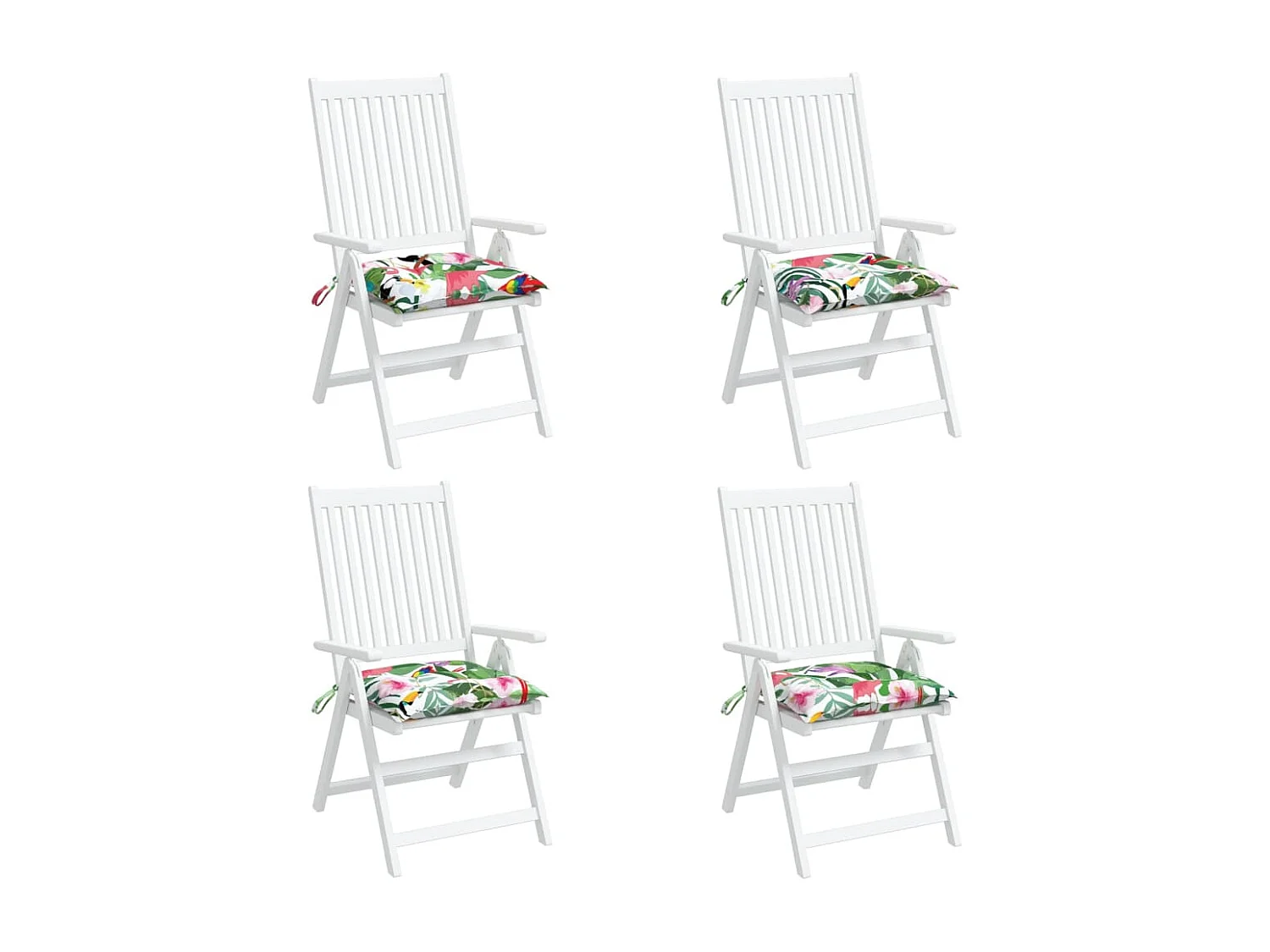 Coussins de chaise 4 pièces multicolore 50x50x7 cm tissu oxford