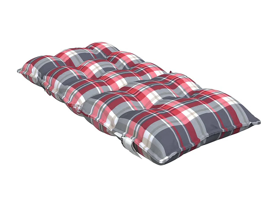 Coussins de chaise à dossier bas lot de 6 motif carreaux rouge