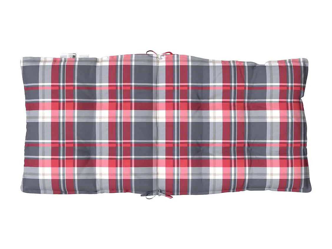 Coussins de chaise à dossier bas lot de 6 motif carreaux rouge