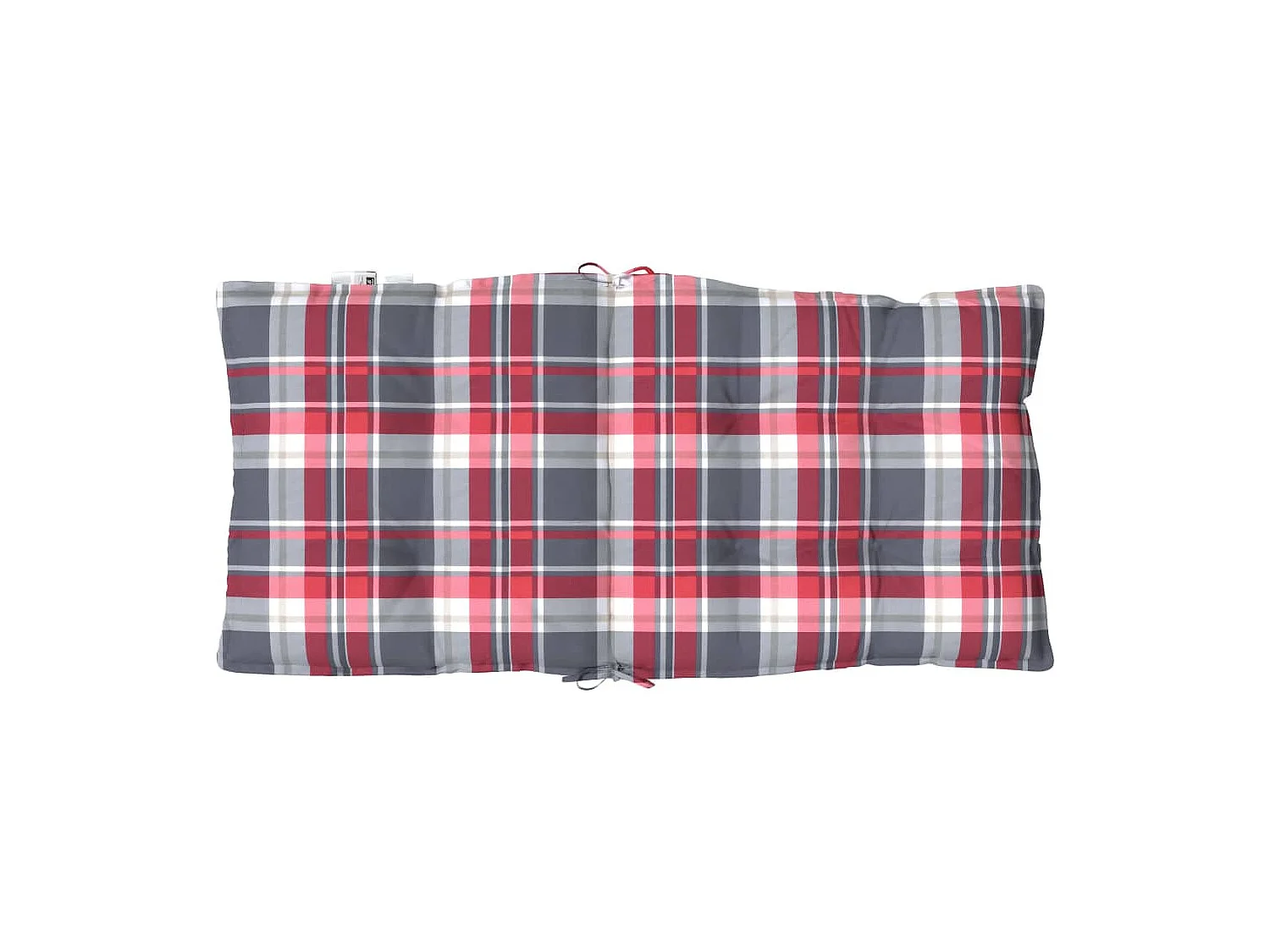 Cojines para silla respaldo bajo 6 unidades tela Oxford cuadros rojo