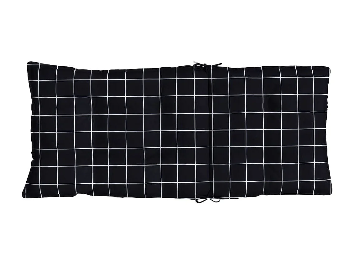 Coussins de chaise à dossier haut lot de 4 motif carreaux noir