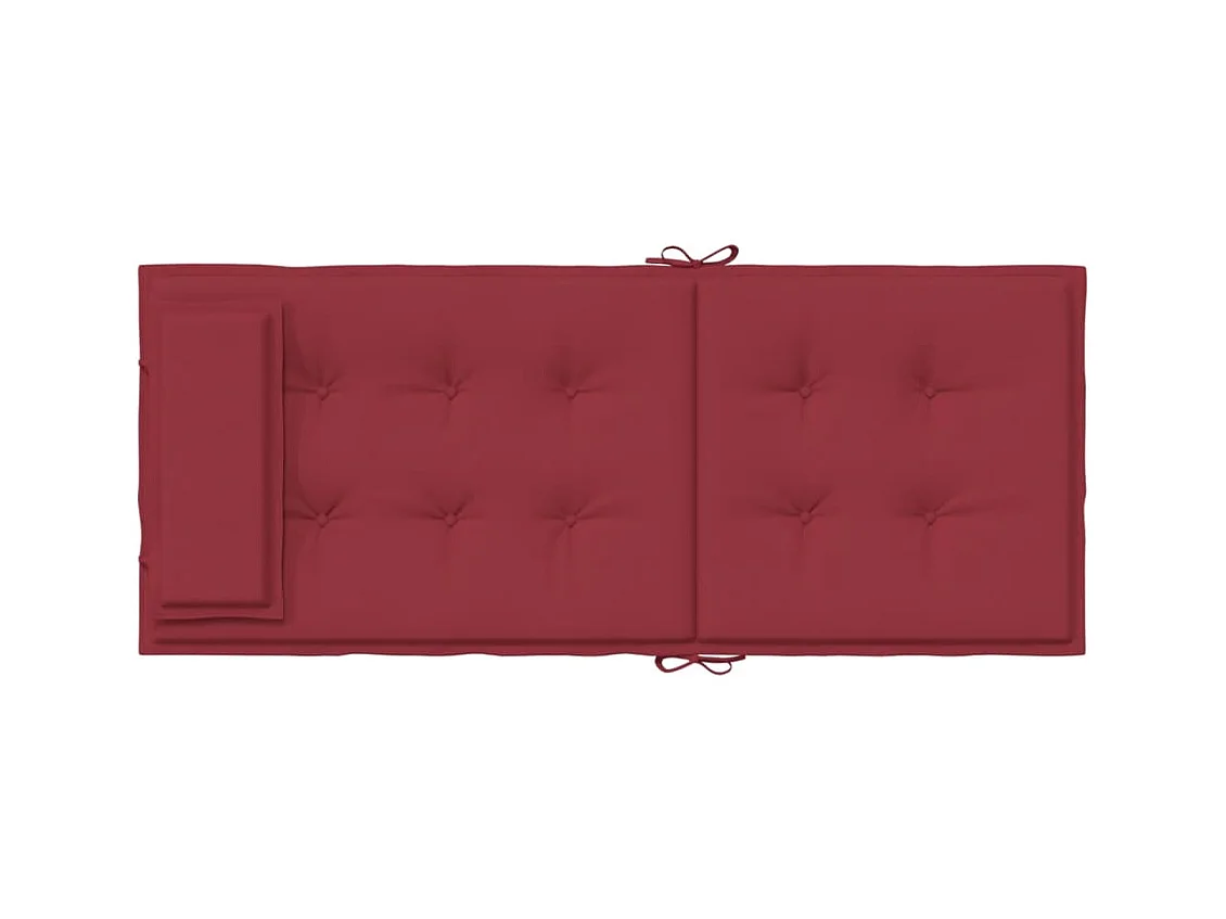 Coussins de chaise à dossier haut lot de 2 rouge bordeaux