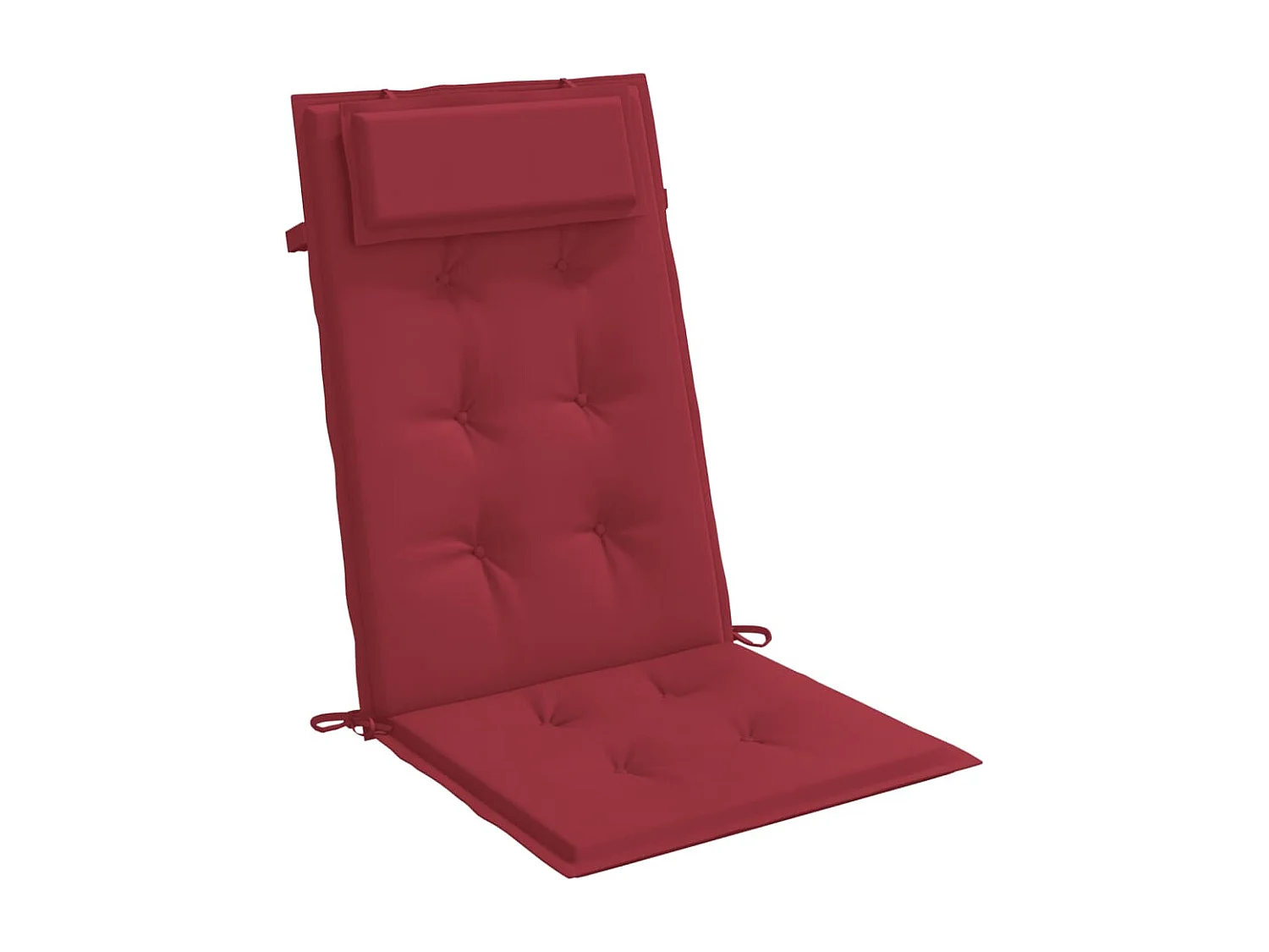 Coussins de chaise à dossier haut lot de 2 rouge bordeaux