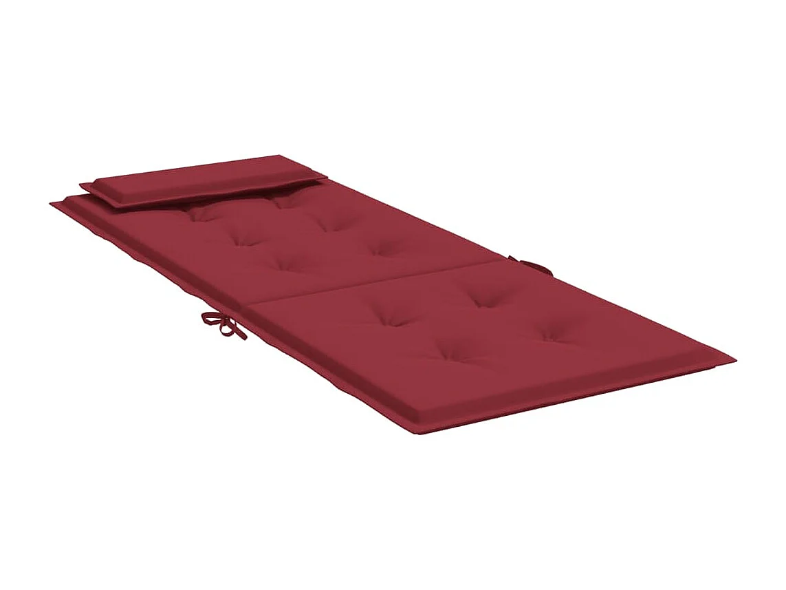 Coussins de chaise à dossier haut lot de 2 rouge bordeaux