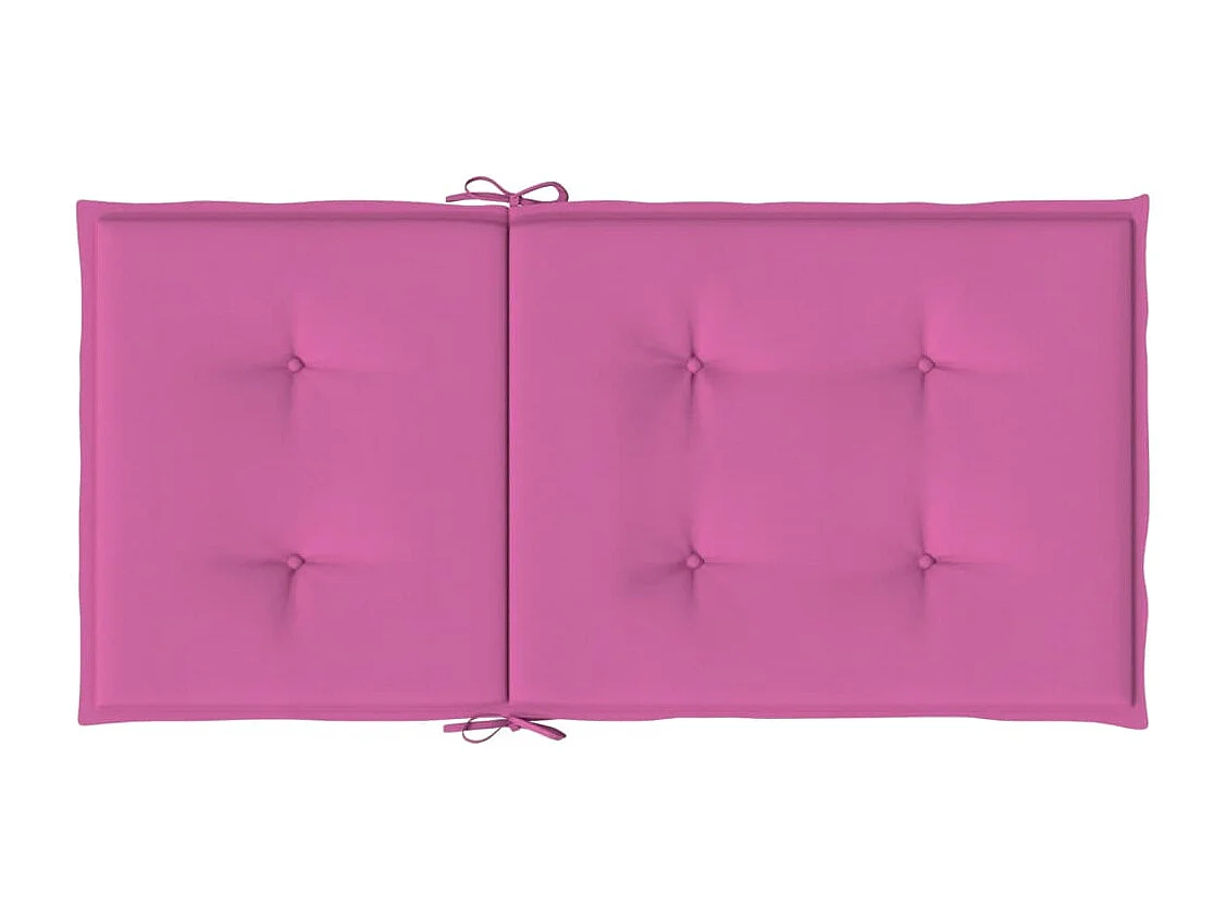 Coussins de chaise à dossier bas lot de 6 rose tissu