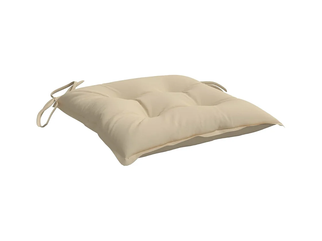 Coussins de chaise 4 pièces beige 50x50x7 cm tissu oxford