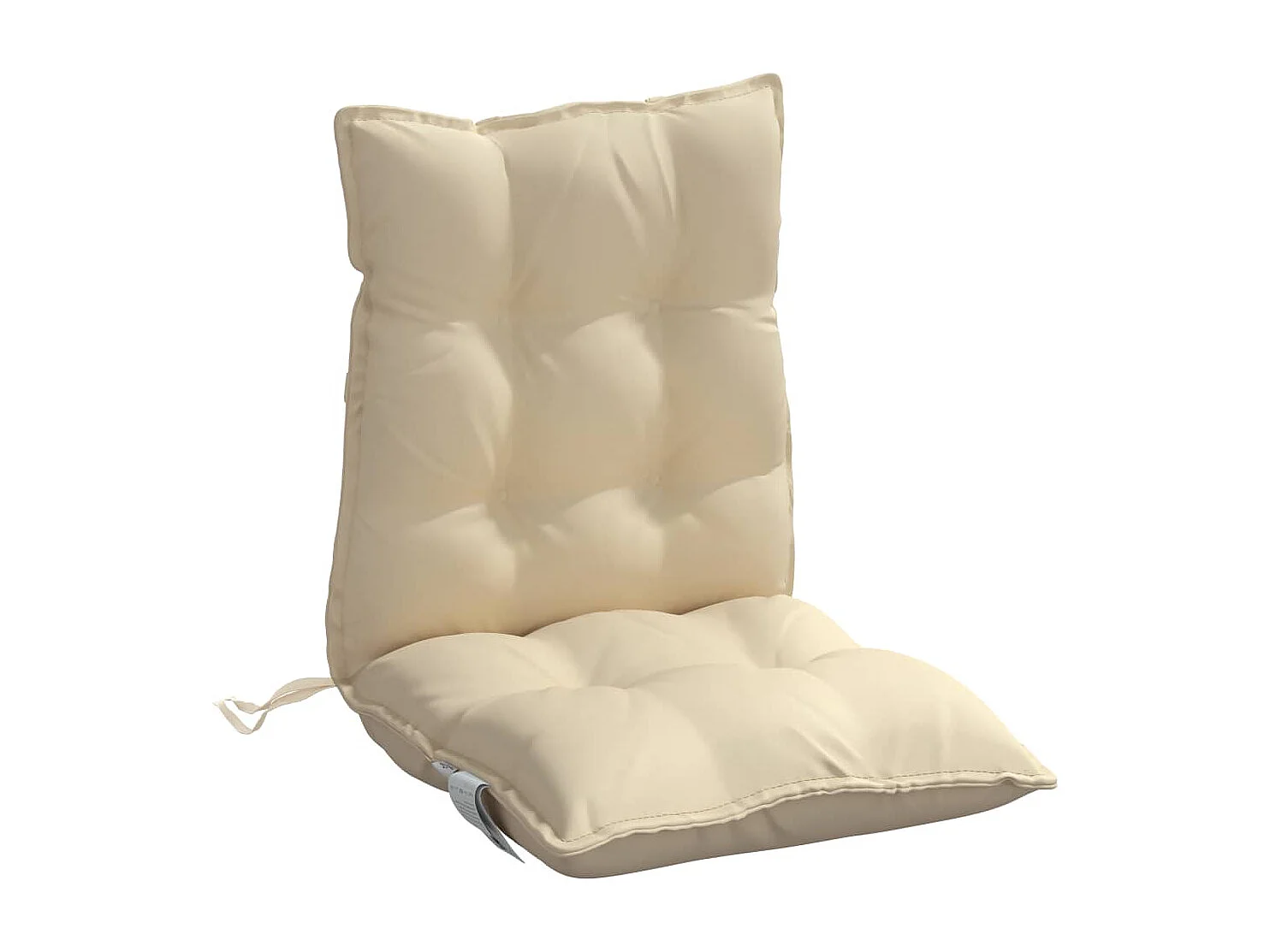 Coussins de chaise à dossier bas lot de 6 beige tissu oxford