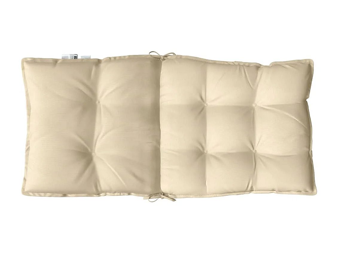 Stoelkussens 6 st lage rug oxford stof beige