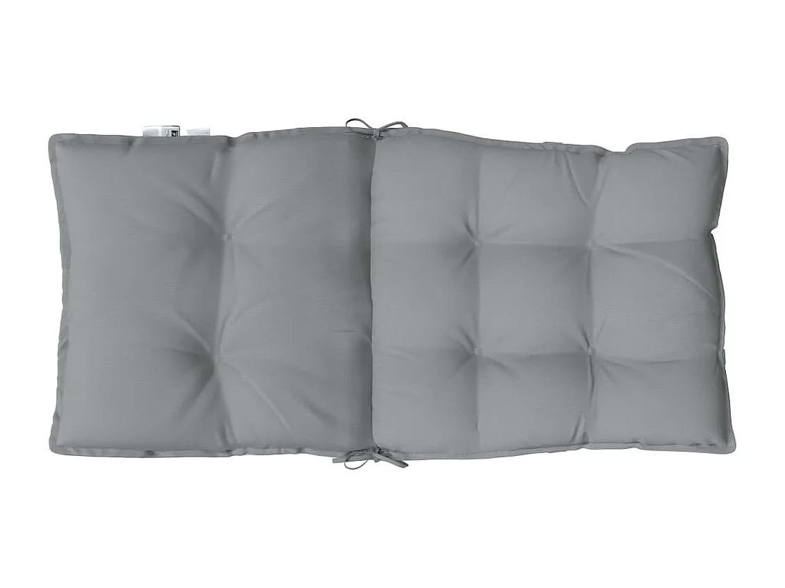 Almofadões cadeira encosto baixo 6 peças tecido oxford cinzento