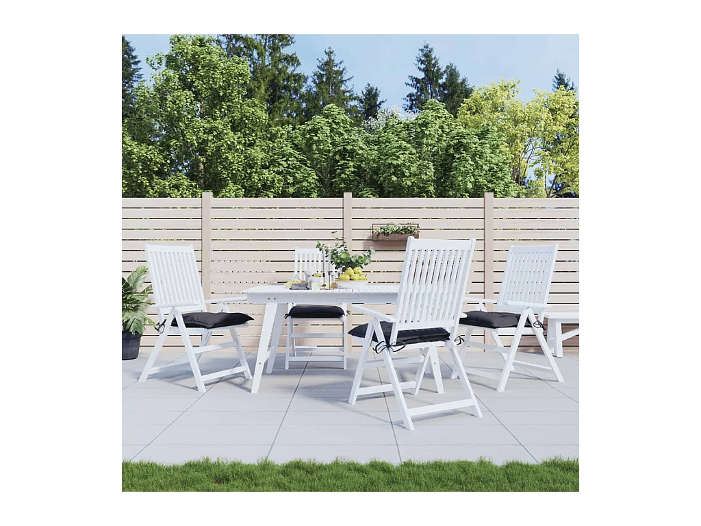 Coussins de chaise 4 pièces anthracite 40x40x7 cm tissu oxford