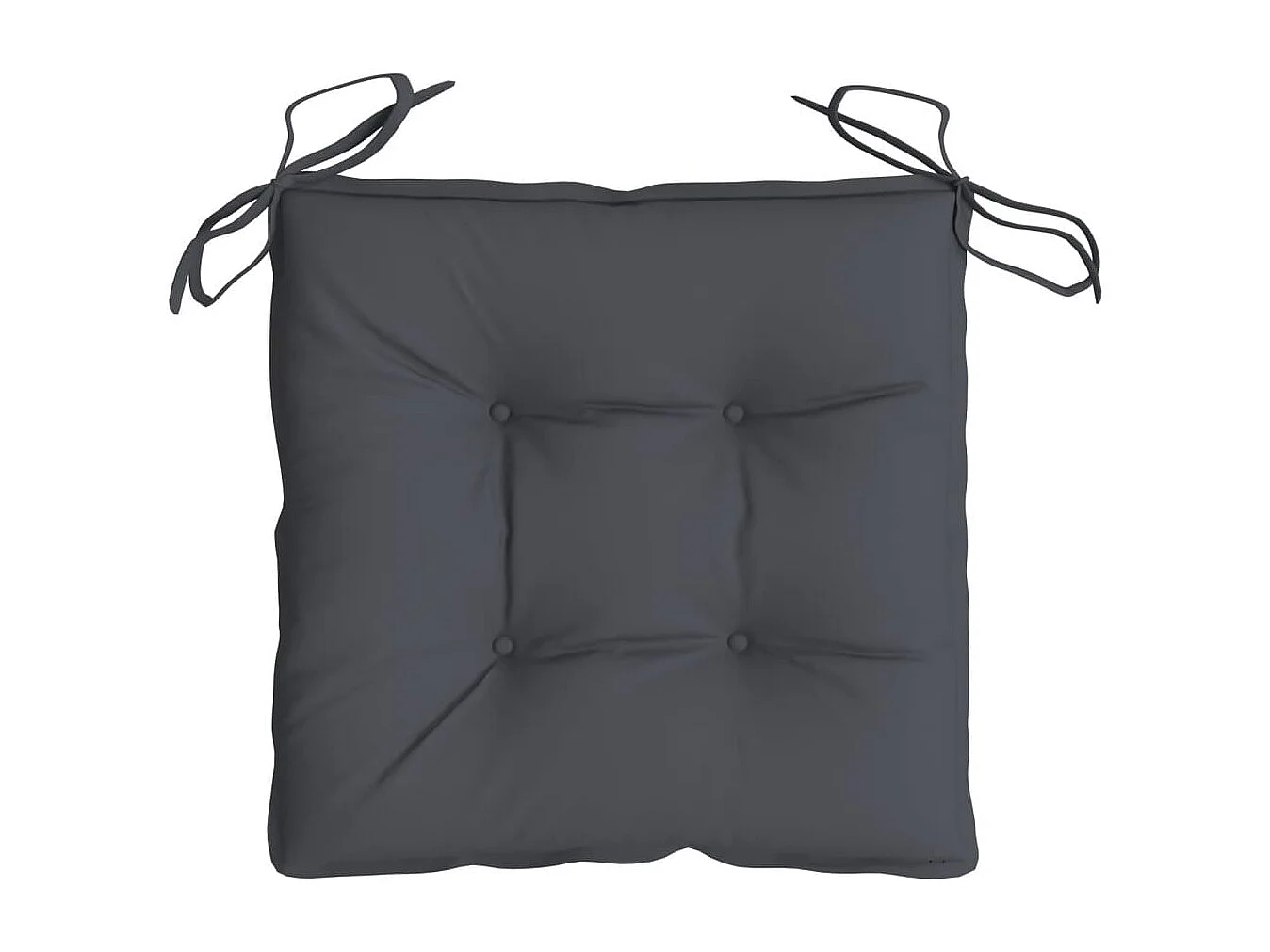 Coussins de chaise 4 pièces anthracite 40x40x7 cm tissu oxford