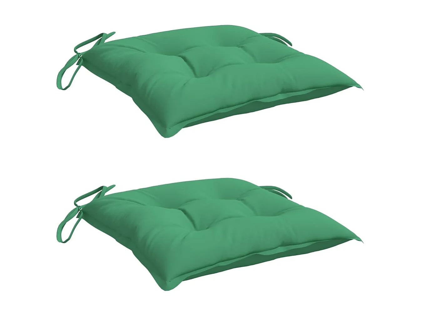 Coussins de chaise 2 pièces vert 40x40x7 cm tissu oxford