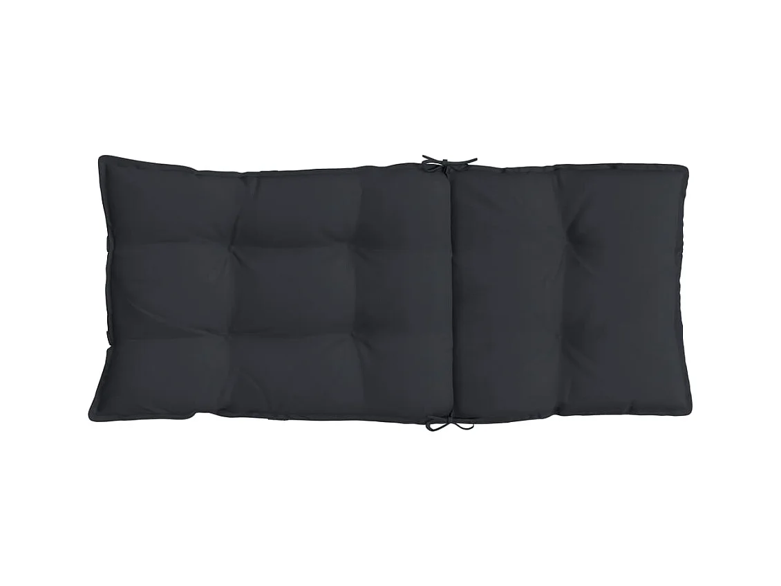 Coussins de chaise à dossier haut lot de 2 noir tissu oxford