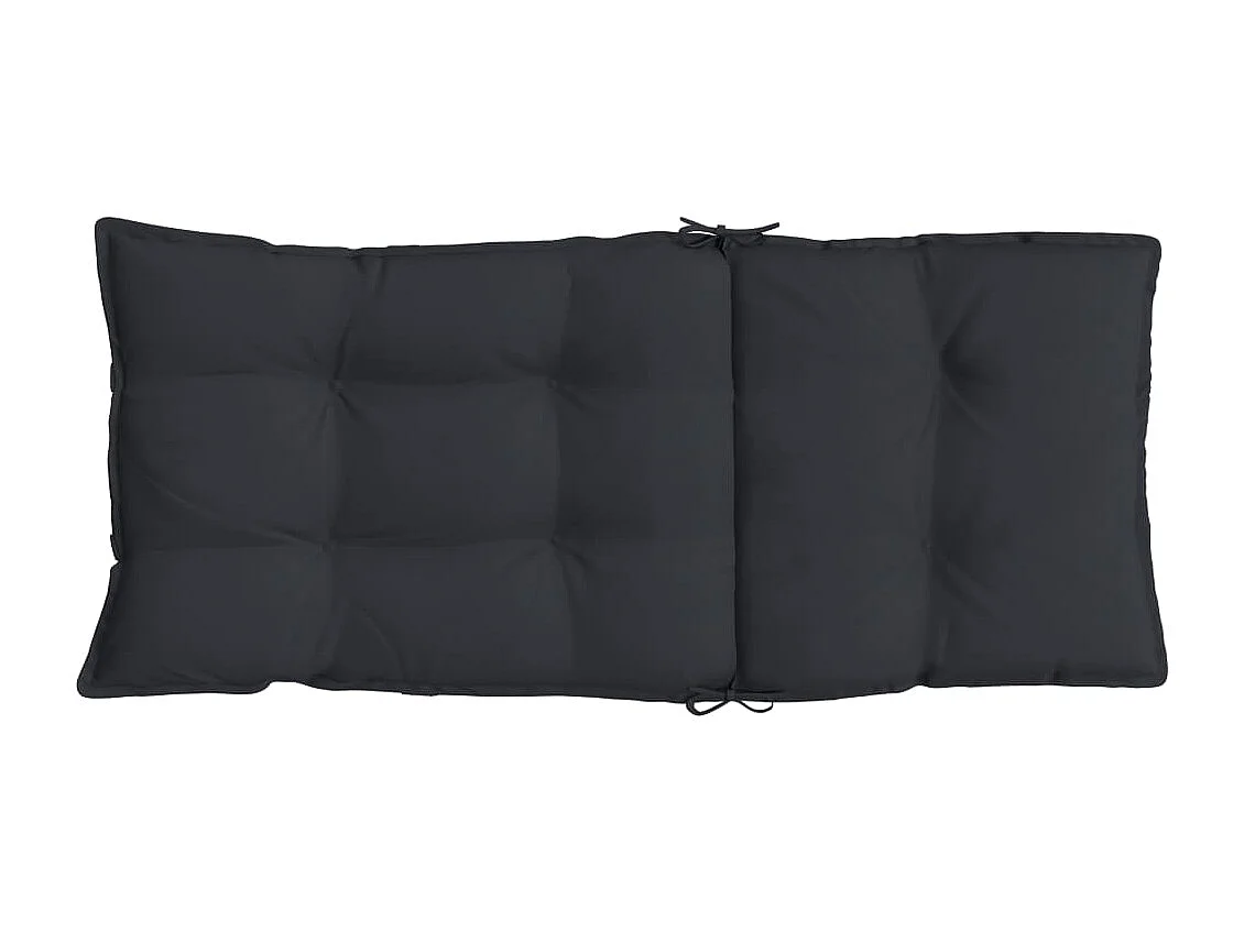 Coussins de chaise à dossier haut lot de 2 noir tissu oxford