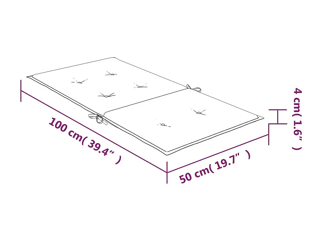 Coussins de chaise à dossier bas 2 pièces turquoise tissu