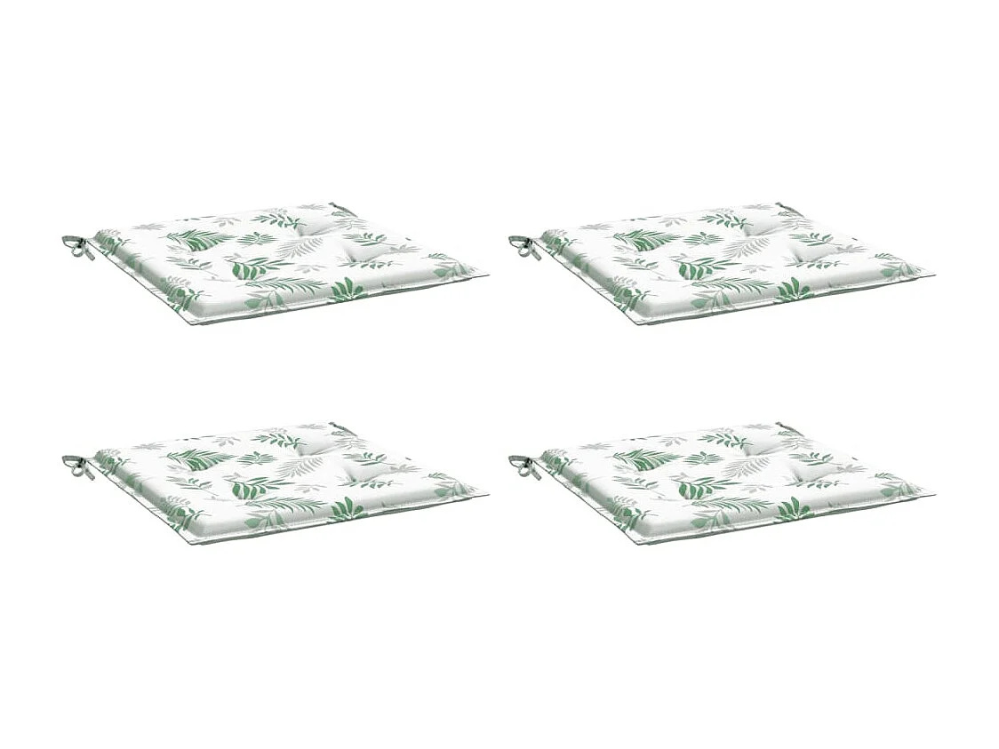 Almofadões para cadeira 4peças 50x50x3cm tecido padrão folhas
