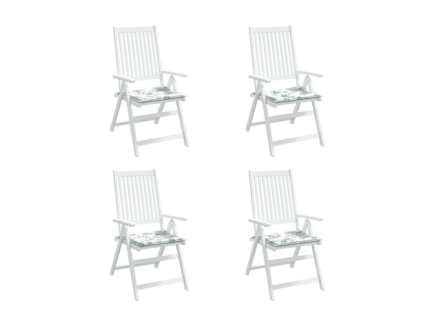 Almofadões para cadeira 4peças 50x50x3cm tecido padrão folhas