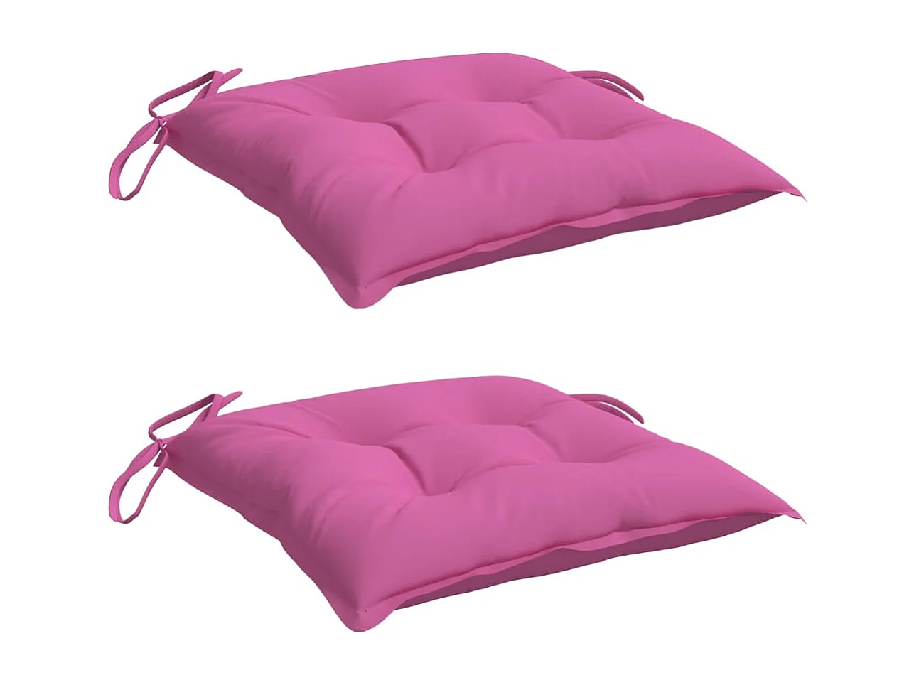 Coussins de chaise 2 pièces rose 50x50x7 cm tissu oxford
