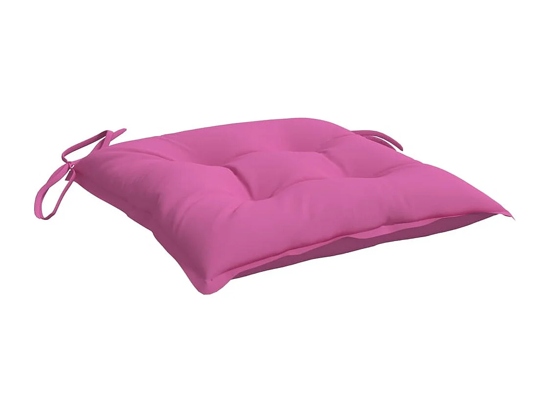 Stoelkussens 2 st 50x50x7 cm oxford stof roze