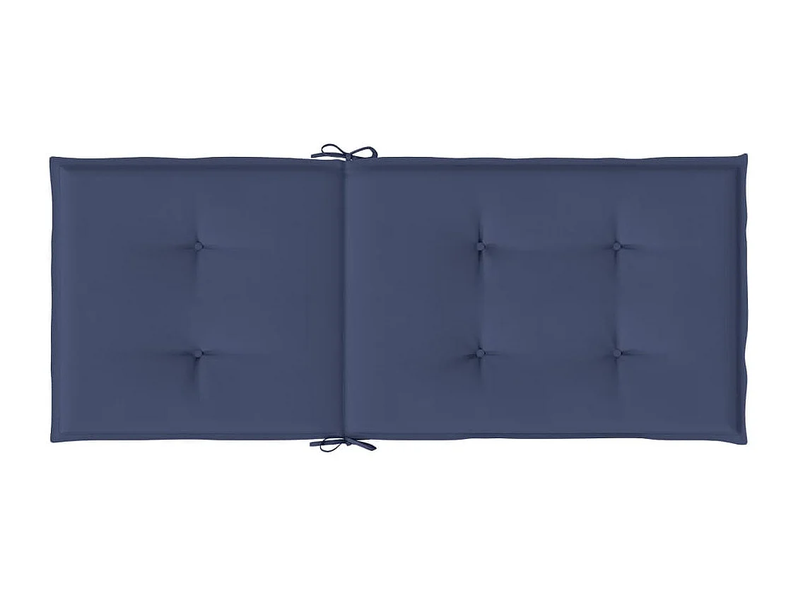 Coussins de chaise à dossier haut lot de 4 bleu marine tissu