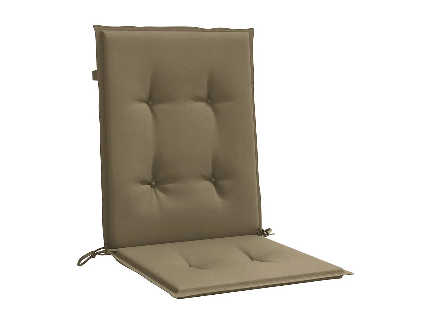 Coussins de chaise à dossier bas lot de 6 taupe mélangé tissu