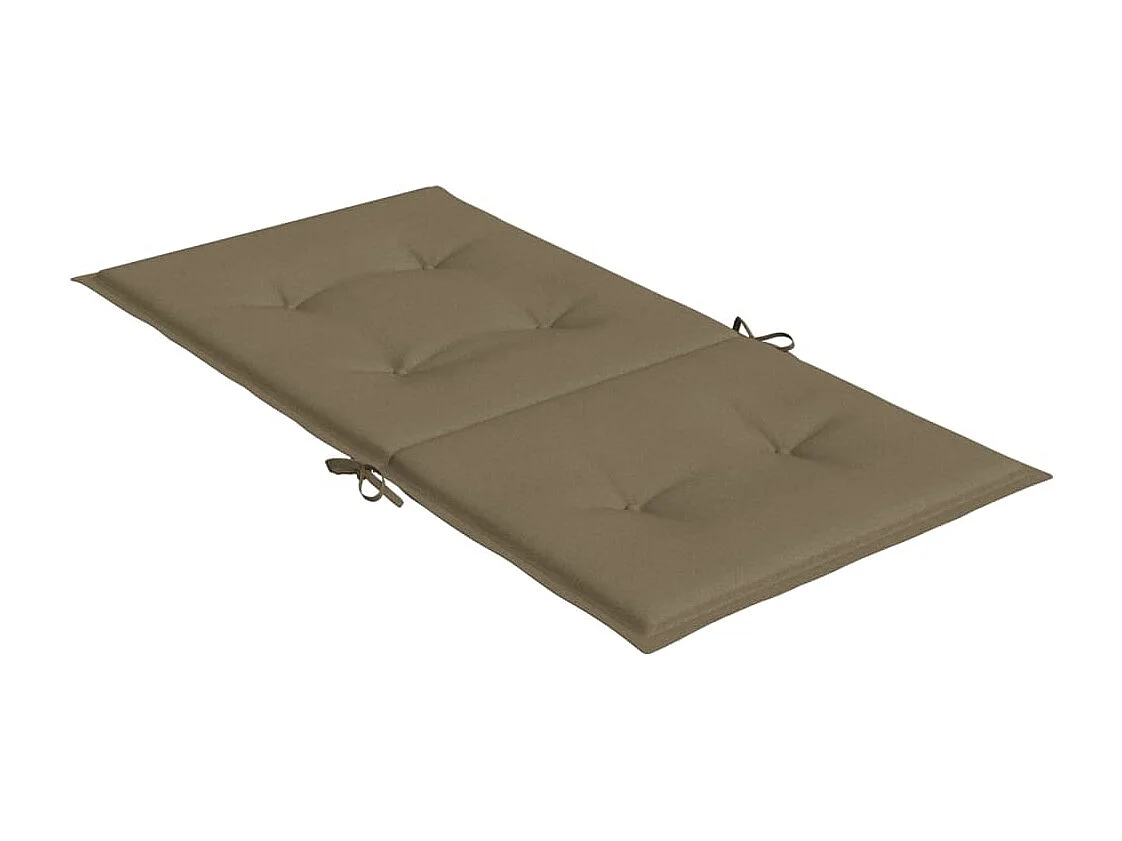 Coussins de chaise à dossier bas lot de 6 taupe mélangé tissu