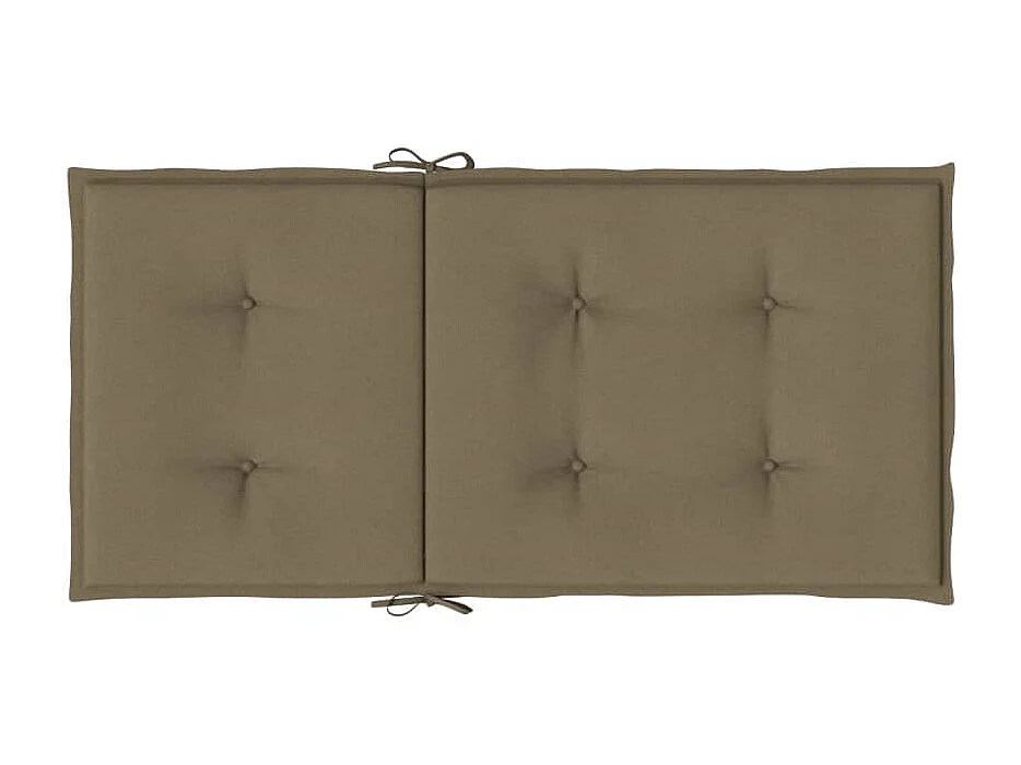Coussins de chaise à dossier bas lot de 6 taupe mélangé tissu