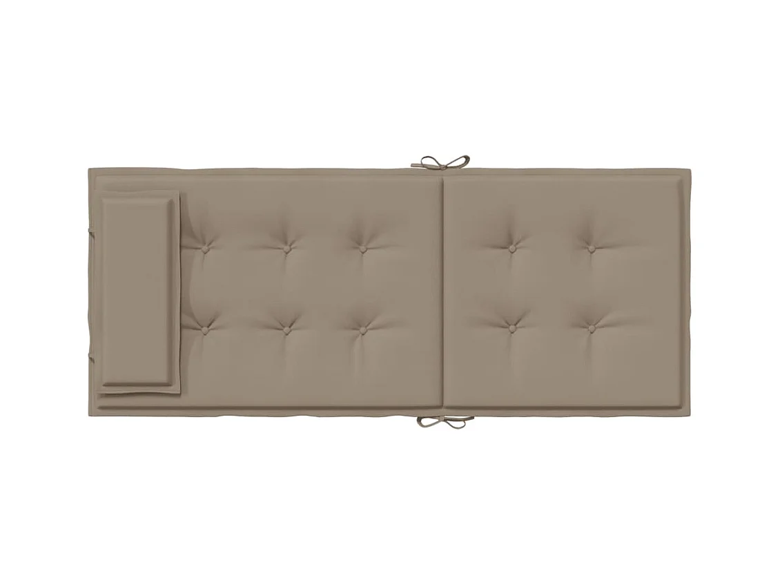 Coussins de chaise à dossier haut lot de 6 taupe tissu oxford