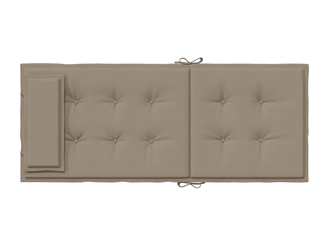 Coussins de chaise à dossier haut lot de 6 taupe tissu oxford