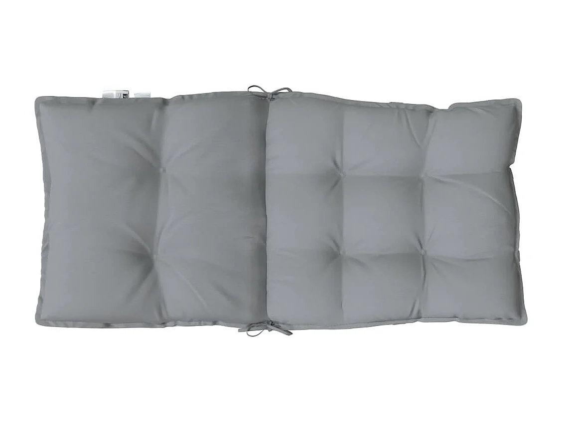 Coussins de chaise à dossier bas lot de 2 gris tissu oxford