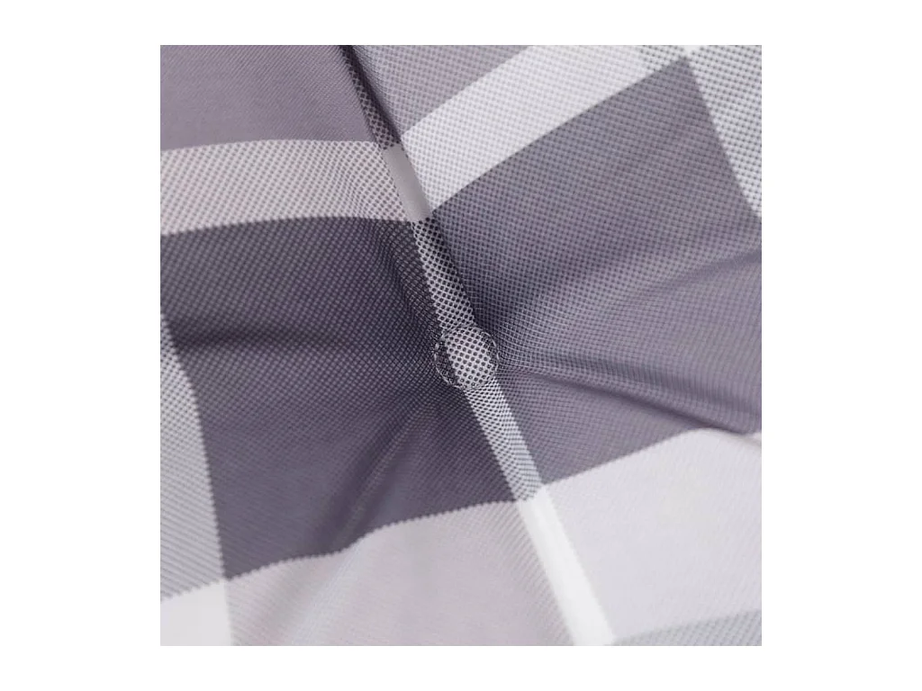 Cojines de silla respaldo alto 6 unidades tela Oxford a cuadros gris