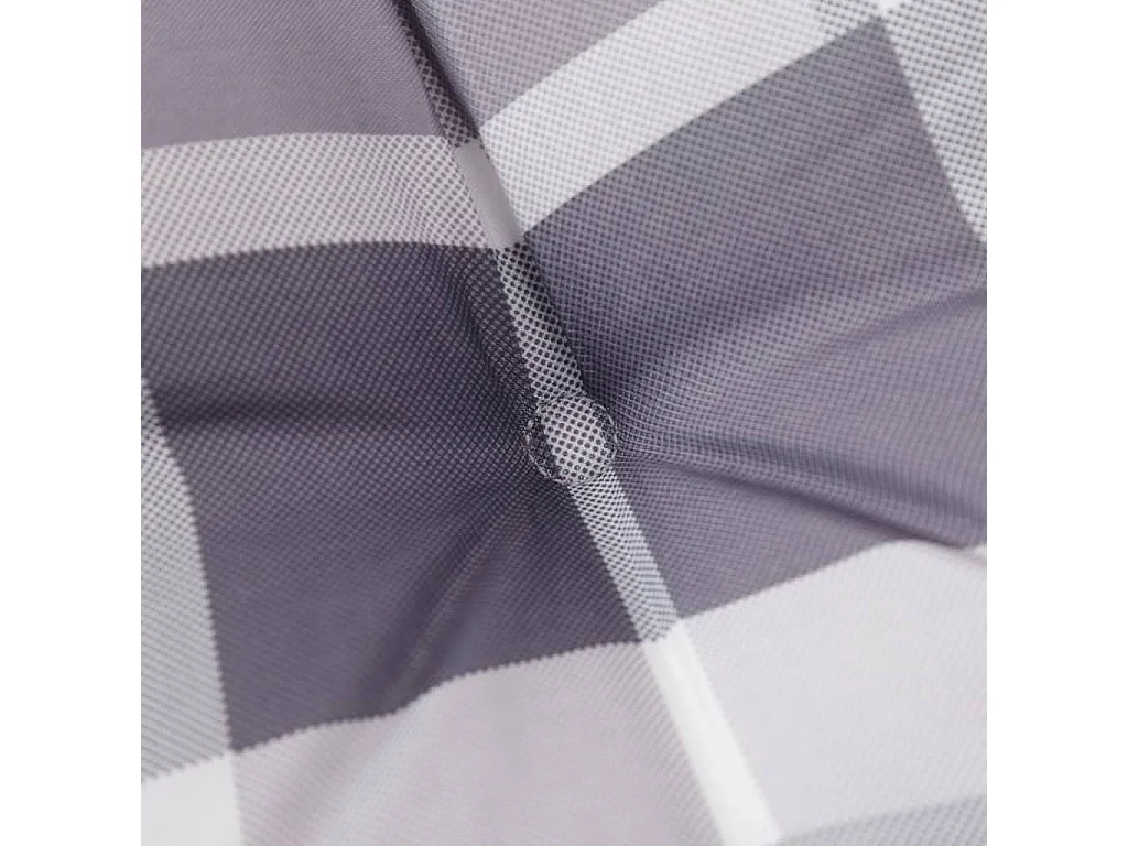 Almofadões cadeira encosto alto 6peças tecido oxford xadrez cinza