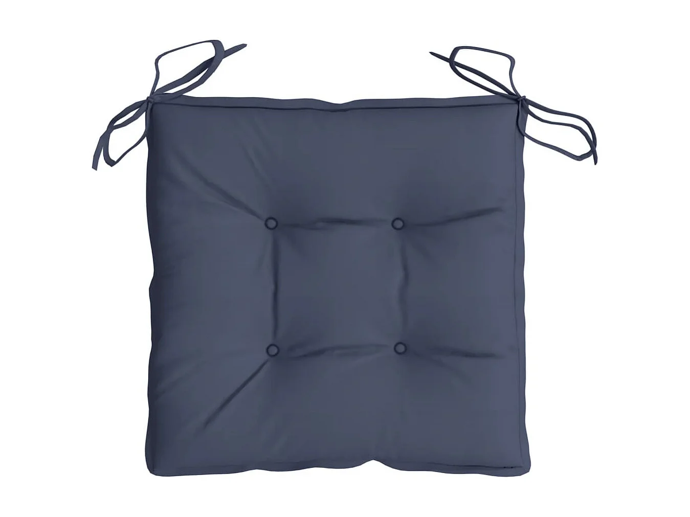 Coussins de chaise lot de 4 bleu marine 50x50x7 cm tissu oxford