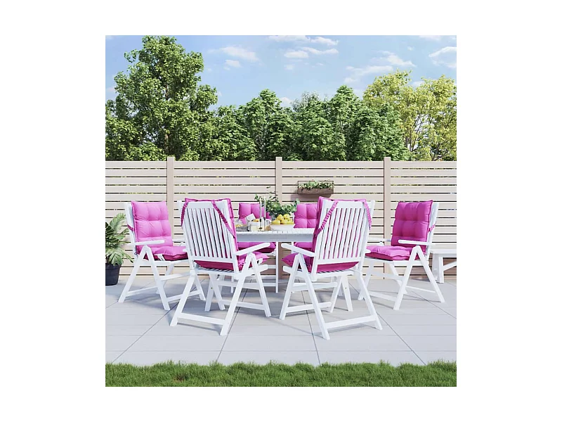 Coussins de chaise à dossier bas lot de 6 rose tissu oxford